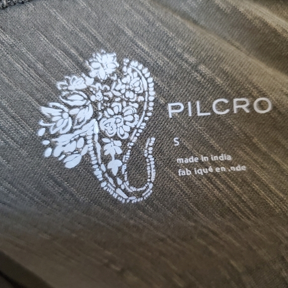 Anthropologie Pilcro Sage Green Distressed Cotton Short Sleeve T Shirt Women's S - Picture 7 of 7